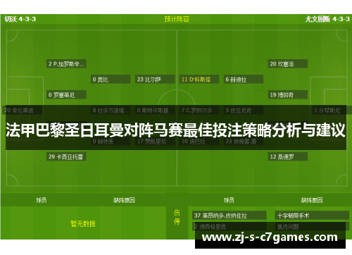法甲巴黎圣日耳曼对阵马赛最佳投注策略分析与建议 法甲巴黎圣日耳曼对阵马赛最佳投注策略分析与建议