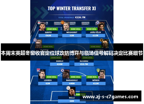 本周末英超冬窗收官定位球攻防博弈与临场信号解码决定比赛细节 本周末英超冬窗收官定位球攻防博弈与临场信号解码决定比赛细节